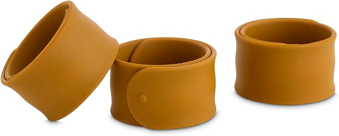 Mrs. Anderson’s Baking Slap-On Storage Bands, Silicone-Coated Steel, Secures Rolled-Up Baking Mats For Storage, Set of 3