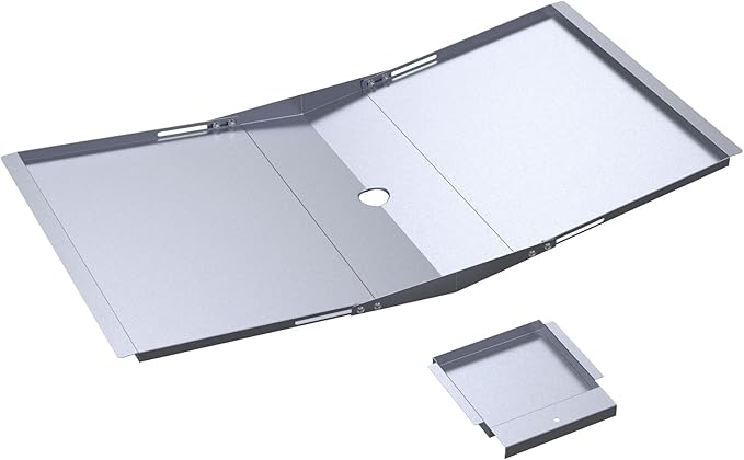 BBQCuker Universal Grease Tray with Catch Pan for Nexgrill, Dyna-Glo, Expert Grill, Kenmore, BHG and Grill Replacement Parts, Adjustable 24"-30" Drip Pan for 4/5 Burner Gas Grill