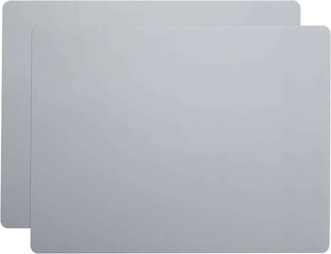 Silicone Mats, 2Pcs 15.7"x 11.8"x 0.03" Grey Silicone Table Mats | for Craft, Kitchen Counter, Jewelry