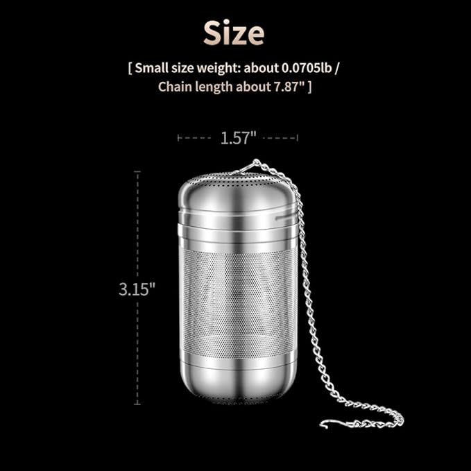 2Pack Tea Strainers for Loose Tea, Extra Fine Mesh Tea Infuser, 316 Stainless Steel Loose Leaf Tea Steeper, Tea Infuser for Loose Leaf Tea (2 Pack - Large + Small)