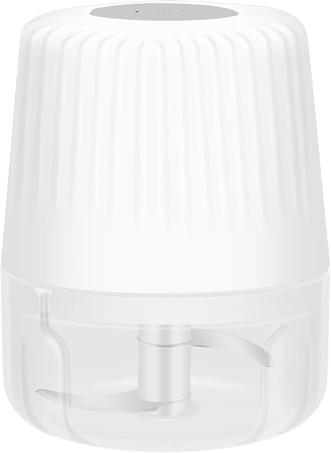 100ML Garlic Chopper, Electric Garlic Mincer, Mini Food Processor | 2 Blades Onion Grinder, USB Garlic Press, Small Portable Vegetable Chopper for Chili, Fruit, Meat