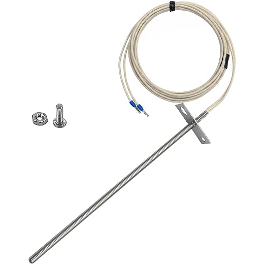Temperature Probe Sensor, Replacement for Traeger Digital Thermostat Probe, Sensor Thermometer Compatible with Traeger Pellet Grills | Replace BAC216, NOT for PTG Grill, Stainless Steel Waterproof Probe Tip, Fixes ER1 Code Errors, Easy to Install, Plug...
