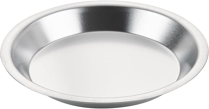 Restaurantware Aluminum Pie Pan 12 Count 9 Inch Round 1.25 Inch Deep Oven-Friendly Pie Tin, Lightweight Baking Pan, Silver Plate for Quiche, Fruit Pies, Home And Commercial Kitchens
