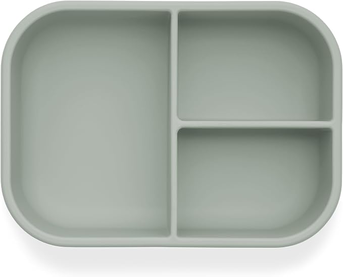 Ali+Oli Silicone Bento Box for Kids, Baby Lunch Box, BPA-Free, Spill-Proof | Daycare, Preschool, Food separation, Portion control, Snack storage, Travel-friendly, Easy cleaning, Toddlers