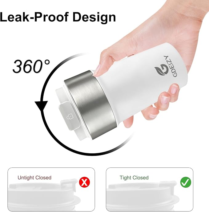 17oz Insulated Travel Coffee Mug, Stainless Steel Cup with Leakproof Lid | 17oz Insulated Travel Coffee Mug, Stainless Steel Cup with Leakproof Lid