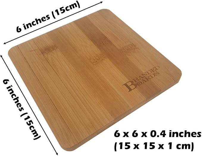 Small Mini All Natural Bamboo Cutting Board, Great for Apartments RV's Home Bar Charcuterie Backpacking Camping Bushcraft Dorm Rooms Picnics & Entertaining (1 Pack)