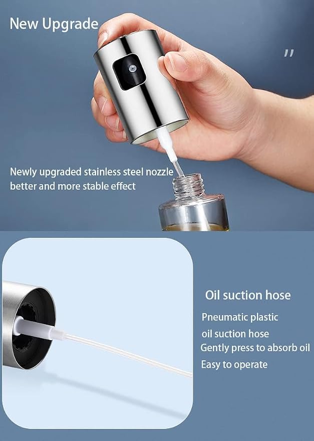 NIKKIER Oil Sprayer for Cooking,2 Pack 100ml Olive Oil Spritzer,Oil Sprayer for Air Fryer, Salad,BBQ,Roasting