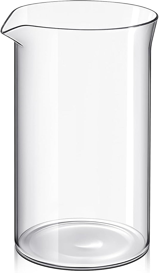 1 Pcs French Press Replacement Glass Universal Replacement Beaker for French Press Tea and Coffee Makers Borosilicate 3.3 Glass Spare Carafe (12 oz,No Scale)