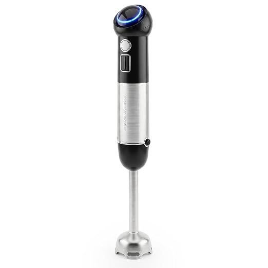 OVENTE Cordless Immersion Hand Blender, 300W Rechargeable Black HR995B | Handheld Portable Mixer with Speed Pulse Activating Sensor and Stainless Steel Blades for Smoothies, Shakes, or Baby Food