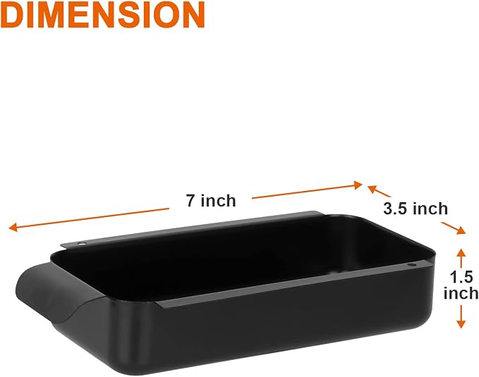 Grill Grease Pan Replacement for Char-Broil 9328812P06 G416-0015-W1 | Black Steel Grease Cup Drip Pan Accessories for Most Charbroil Gas Grills