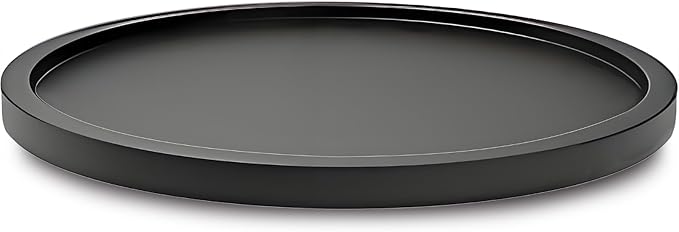 9" Black Bamboo Lazy Susan Organizer Kitchen Turntable for Cabinet Pantry Table Organization