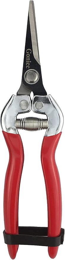 gonicc Micro-Tip Pruning Snips(GPPS-1008), Stainless Steel Garden Shears | Sharp micro-tip stainless steel blades make clean precise cuts for plants, flowers and herbs. Ergonomic non-slip handle.
