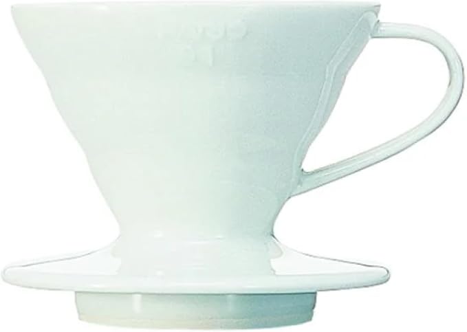 Hario V60 Ceramic Coffee Dripper Pour Over Cone Coffee Maker Size 01, White