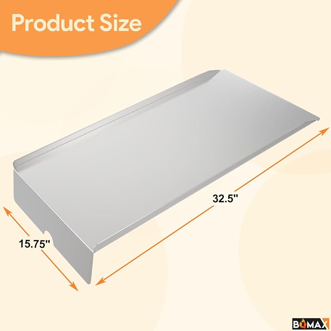BQMAX Drip Pan Heat Baffle and Aluminium Grease Drip Tray Liners for Traeger Pro 34 Series Tex Elite Newer Tex Elite Pellet Smoker Grills, Suitable for Traeger Pro 34 Accessories BAC006 BAC410