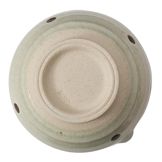 Japanese Ceramic Ripple Ridge Mortar & Pestle Suribachi Bowl and Surikogi Set with Spout 7.1 inches Made in Japan (White)