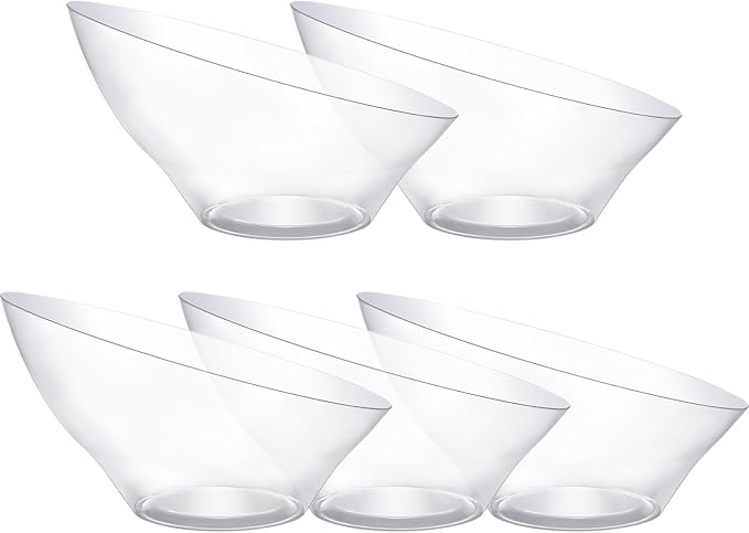 Bestluck 20 Oz Clear Plastic Party Bowls, 20 Pack | Disposable Snack Bowls for Chips, Candy, Salad, Snacks & Fruit, Perfect for Parties, Buffets & Everyday Use
