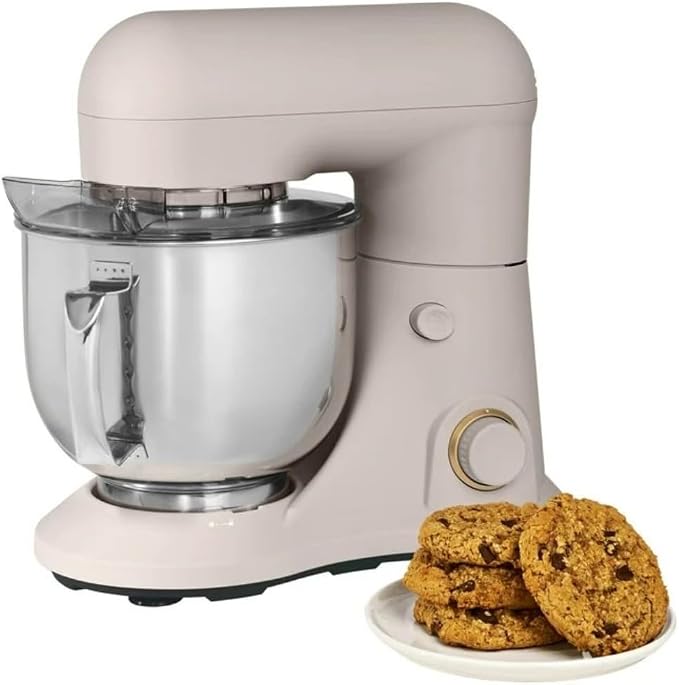 Wonderful Kitchen Stand Mixer 5.3 Qt Bowl, 12 Speeds Tilt-Head, Dough Hook Flat Beater Whisk for Baking Tasks Metal Build for Baking (Porcini Taupe)