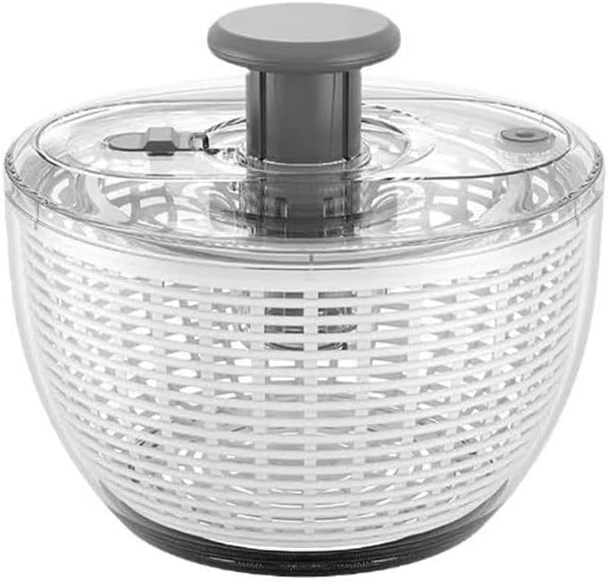 X&E Salad Spinner | Lettuce Spinner | Fruit Washer | Fruit Washing Bowl with Strainer | Vegetable Cleaner | Salad Cleaner | Lettuce Washer | 6 Quart Capacity