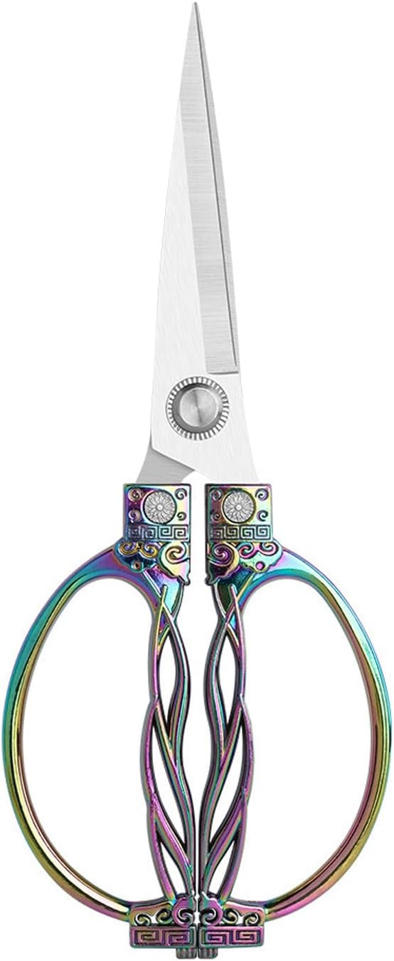 Multi-Purpose Kitchen Shears Scissors, Heavy Duty Stainless Steel Kitchen Scissors for Food with Strong Straight Edge Snips Colorful Handle (Colorful Lanterns)