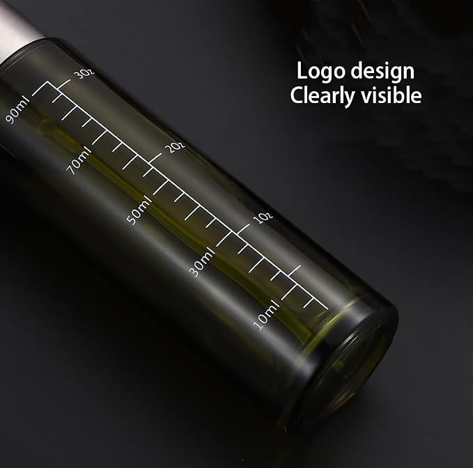 NIKKIER Oil Sprayer for Cooking,100ml Olive Oil Spritzer,Oil Sprayer for Air Fryer, Salad,BBQ,Roasting (Light Blockage)