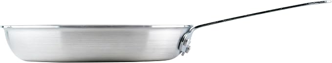 Winco 10" Aluminum Fry Pan/Skillet, Natural Finish | Reinforced riveted handle for secure grip, Hanging hole for easy storage, Great for Sauteing, Searing and Restaurant Kitchens