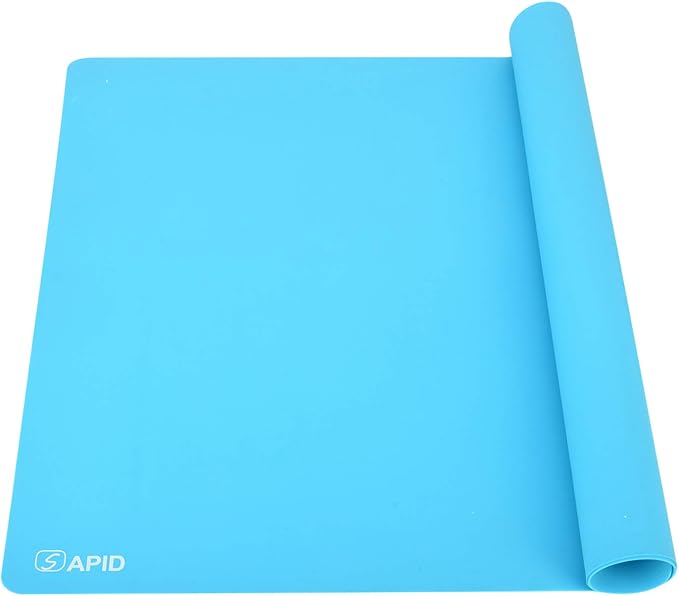 Sapid Large Silicone Sheet for Crafts Silicone Mat for Resin Art Painting | Extra Thick Jewelry Casting Mats, Nonstick Nonslip for Epoxy Resin, Art Painting, Heat-Resistant Counter Mat 15.7"x23.6" Blue