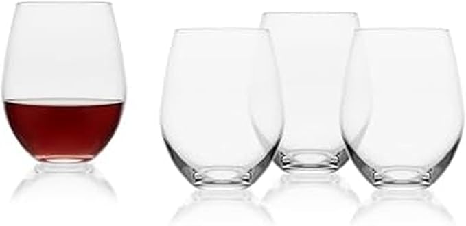 Mikasa Samantha Stemless Wine Glass, Set Of 4, 21 Ounce