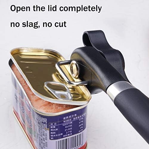 Phmnkl Safety Side Cut Manual Can Opener for Seniors & Arthritis, Smooth Edge No Sharp Lid, Ergonomic Soft Grip, Food Grade Stainless Steel, Easy to Use Kitchen Can Opener