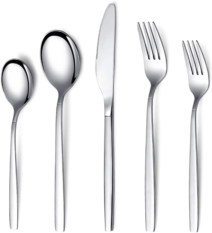 Berglander Flatware Set 20 Pieces, Stainless Steel Flatware Set, Silverware Set Service For 4