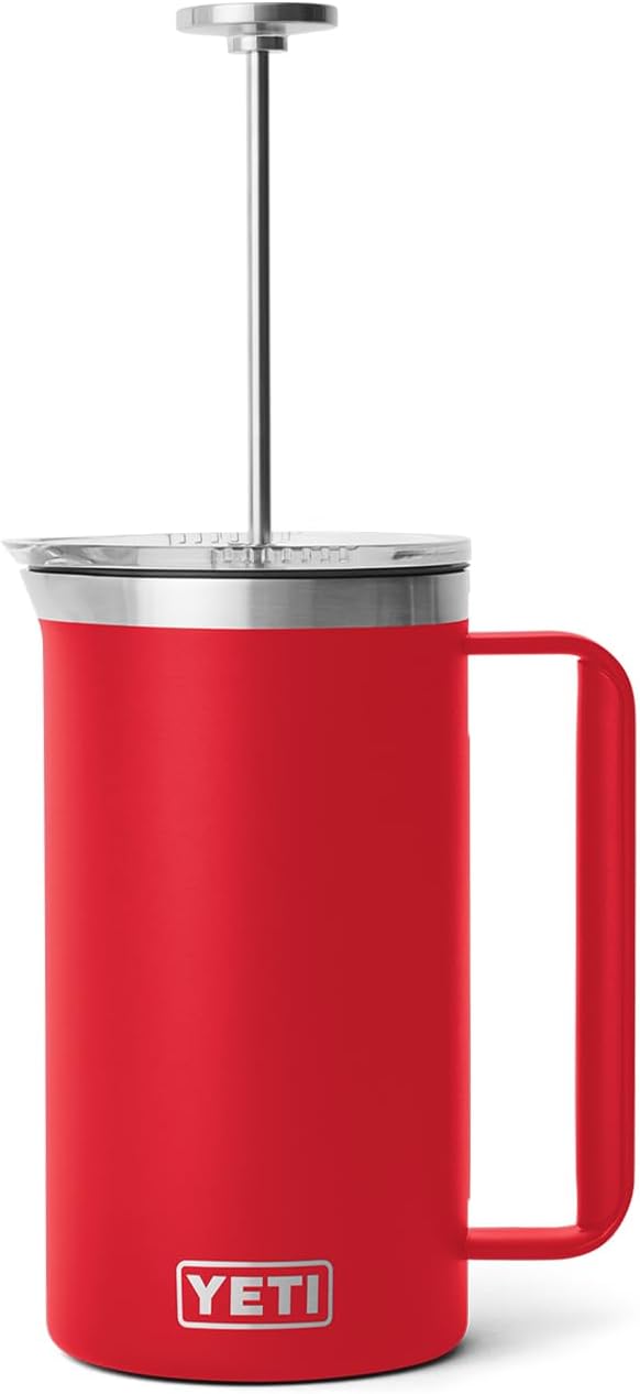 YETI Rambler 34 oz. French Press Coffee Maker, Rescue Red