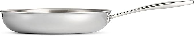 Tramontina Signature Tri-Ply Clad Stainless Steel 10-Inch Frying Pan | Induction-Ready Skillet, Dishwasher-Safe, NSF-Certified