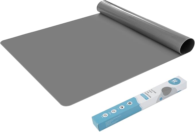 Extra Large Silicone Mat for Kitchen Worktop Protector, Thickened Nonstick Heat Resistant Countertop Mat, Nonskid Placemat, Craft Mat, Table Mat (Grey, 23.6"x31.5")