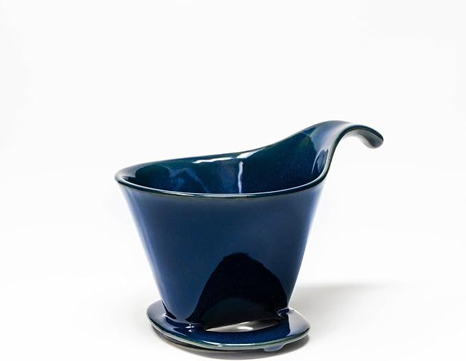 ZERO JAPAN - Bee House Pour Over Coffee Dripper - Ceramic Coffee Maker with Elegant Peek Hole, Drip Cone Brewer Coffee Gifts, Brewing Accessories - Jeans Blue, Standard Size