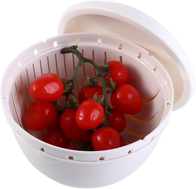 Vctitil Multi-Functional Fast Salad Cutter Bowl - Rotatable Chopping Tool Vegetable Slicer, Food Grade Material Cutting