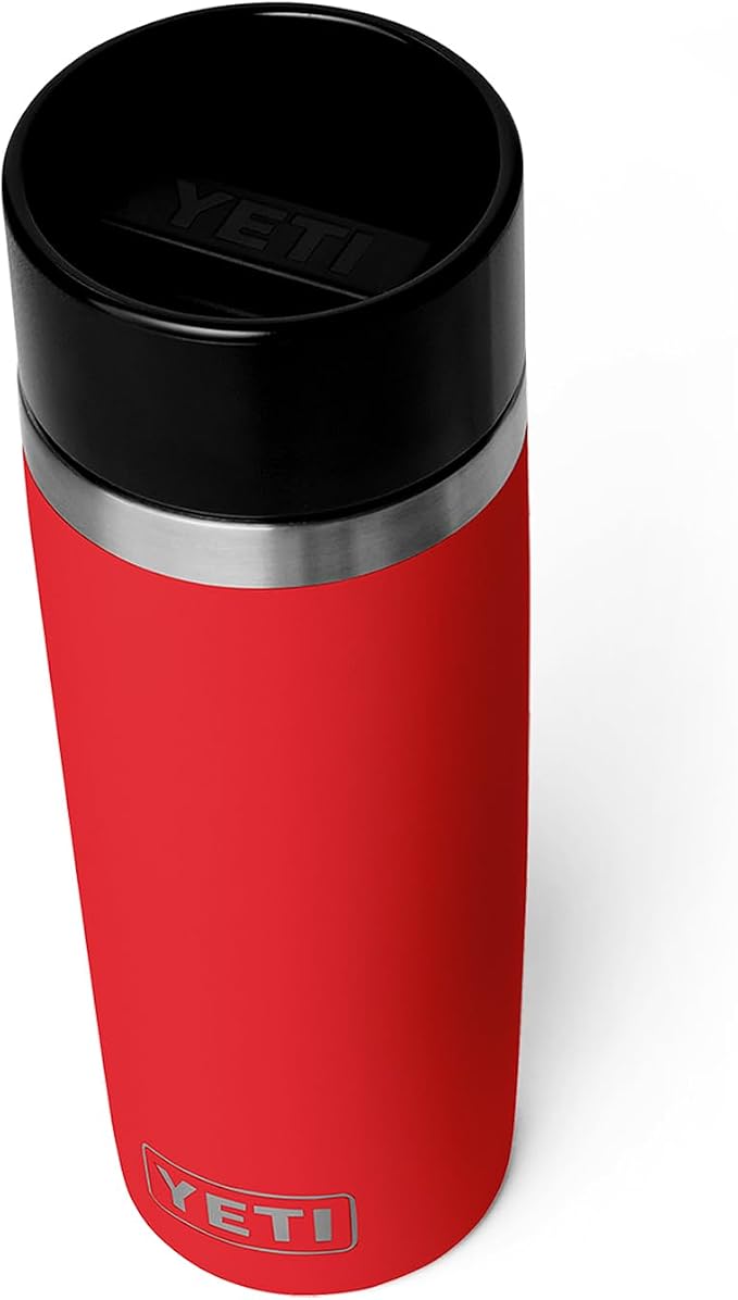 YETI Rambler 16 oz Travel Bottle, Stainless Steel, Vacuum Insulated with Leakproof Commuter Cap, Rescue Red