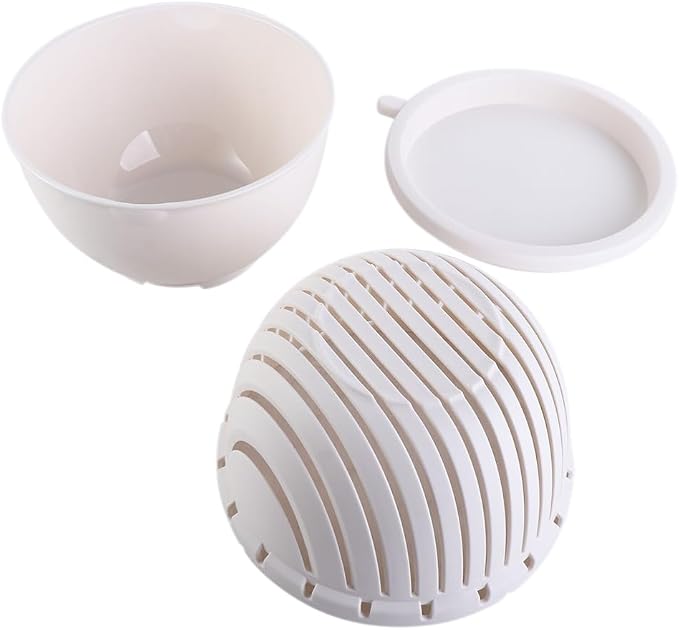 Vctitil Multi-Functional Fast Salad Cutter Bowl - Rotatable Chopping Tool Vegetable Slicer, Food Grade Material Cutting