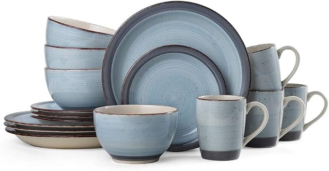 Pfaltzgraff Sadie 16-Piece Dinnerware Set, Blue