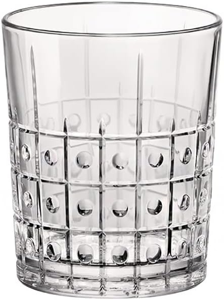 Bormioli Rocco Bartender Este 13.25 oz. Double Old Fashioned DOF Drinking Glasses for Cold Drinks, Juices, and Cocktails, Clear, Set of 6