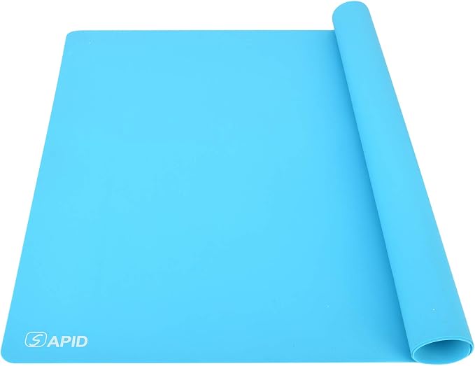 Sapid Large Silicone Sheet for Crafts Silicone Mat for Resin Art Painting | Extra Thick Jewelry Casting Mats, Nonstick Nonslip for Epoxy Resin, Art Painting, Heat-Resistant Counter Mat 20"x27.9", Blue