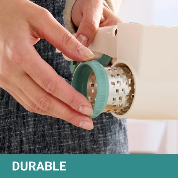 Farberware Professional Rotary Cheese Grater, Durable and Versatile Kitchen Gadget for Effortless Grating, Green