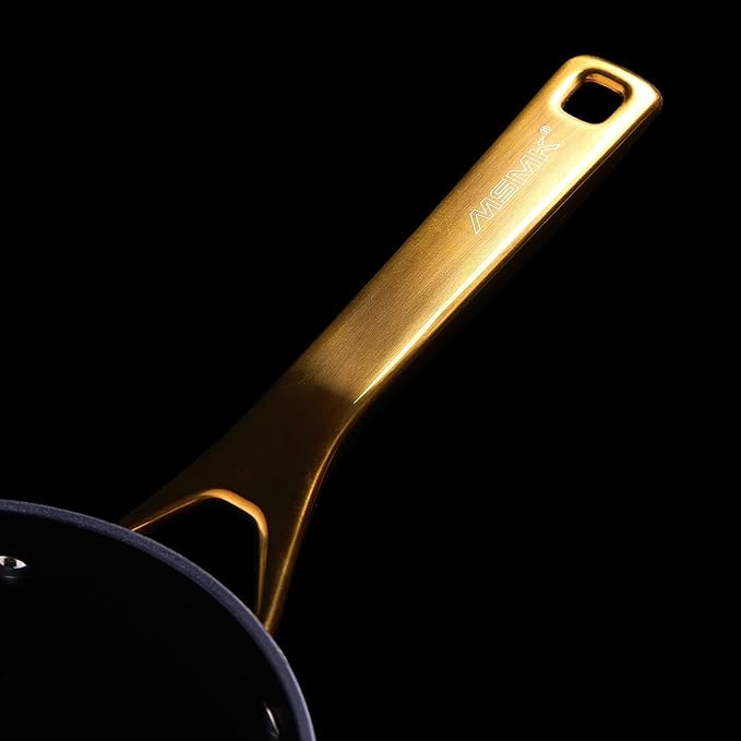 MsMk 8 Inch Small Nonstick Frying pan, Black Egg Omelet Skillet | Non Toxic, Even Heating, Easy Clean, Dishwasher & Oven Safe, suitable for gas & electric & induction stoves, PFOA & PFAS Free