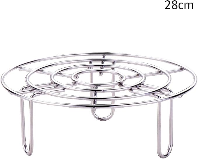 Steam Rack, Heavy Duty Steaming Rack Stand, Stainless Steel Round Steamer Cooling Rack Trivet, Pot Steamer Insert Food Stand, Steaming Cookware Accessories(Size:27.5cm/10.83in)