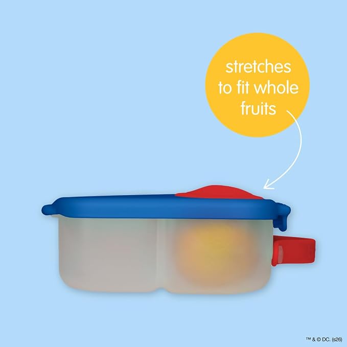 b.box Superman Mini Lunch Box Kids, Snack Containers for Kids, 4.25 Cup | Bento Box for Kids, Perfect 1st Lunch Box, Lunch Containers, Leak Proof, Dishwasher Safe, BPA Free, PFAS Free, Ages 3+