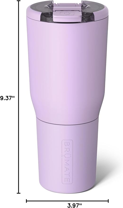 BrüMate Nav 35oz 100% Leak Proof Insulated Travel Tumbler with Magnetic BevLock™ Lid - Double Wall Cup-Holder Friendly Stainless Steel Mug (Lavender)