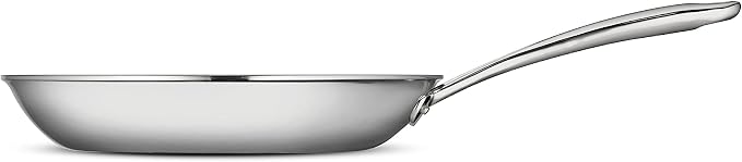 Tramontina Boston Tri-Ply Clad Stainless Steel 10-Inch Frying Pan | Induction-Ready Skillet, Dishwasher-Safe, NSF-Certified