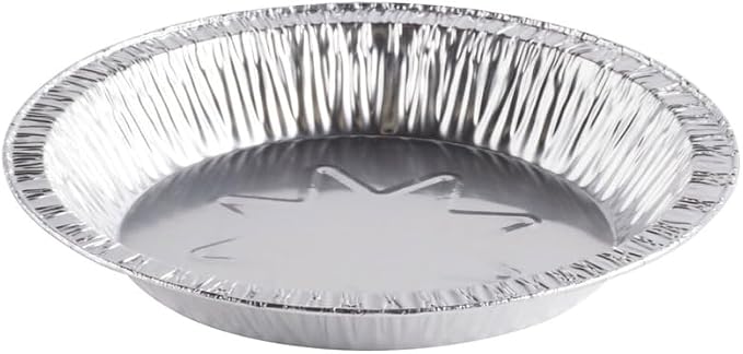 ProPac & Seal Aluminum Foil Pie Pan 8 inch (7 inch Inner Diameter) Disposable Plates - Made in USA Pack of (50)