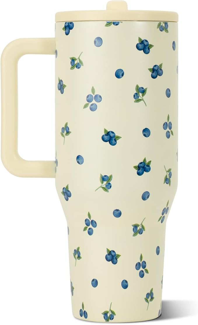 HydroJug Traveler 32oz, Insulated Tumbler with Handle & Straw, Freshly Pick'd