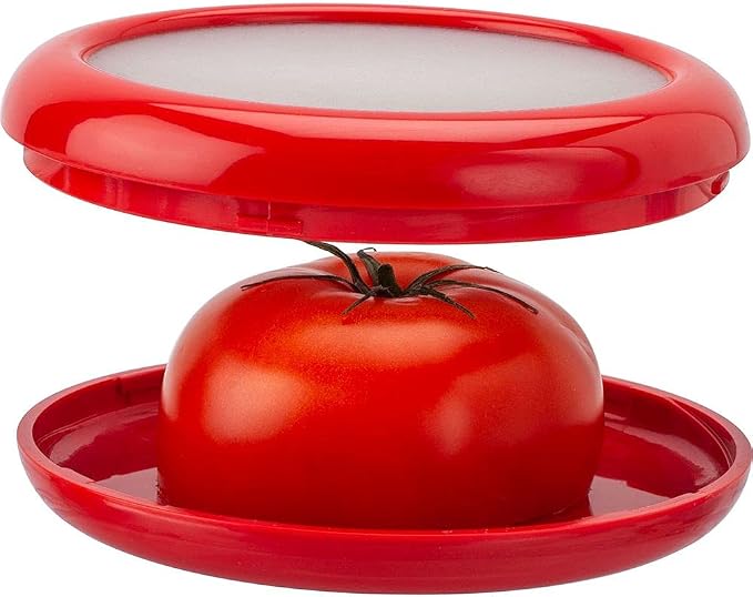 Joie Fresh Stretch Pod Tomato Storage Container, Silicone Food Saver, Keeps Leftover Produce Flavorful and Firm in Fridge, Reusable Kitchen Gadget, Dishwasher Safe, BPA-Free