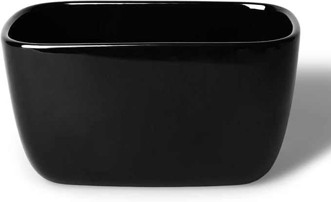 Ceramic Small Loaf Pan, Mini Bread Pan, Oven Safe (Black, Large) | Even Heat Distribution, Smooth Glazed Finish, Easy Release, Easy to Clean, Perfect for Individual Baking, Kitchen Essential