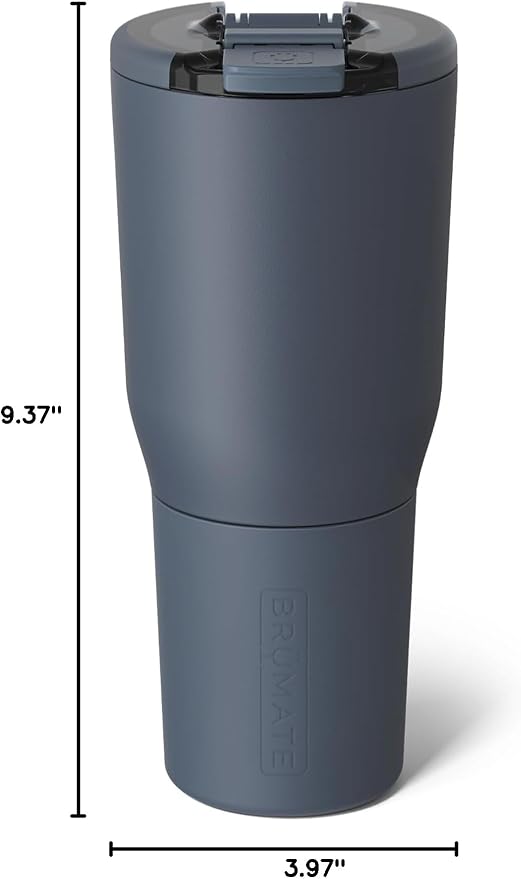 BrüMate Nav 35oz 100% Leak Proof Insulated Travel Tumbler with Magnetic BevLock™ Lid - Double Wall Cup-Holder Friendly Stainless Steel Mug (Nightfall Blue)